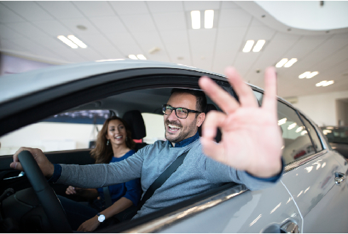 Happy car renters